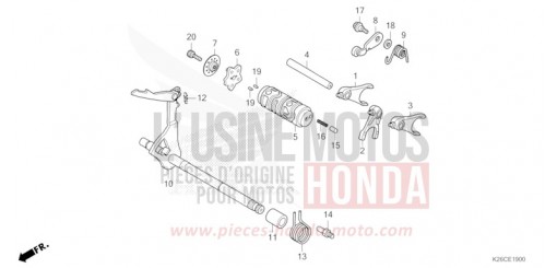 BARILLET DE SELECTION MSX125AR de 2024